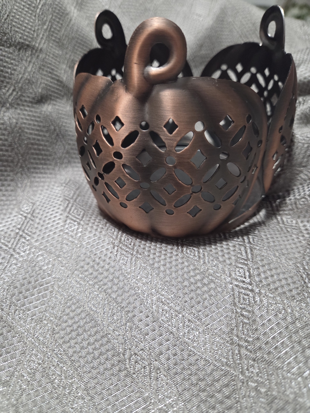 Bath & Body Works Copper-Tone Pumpkin Candle Holder
